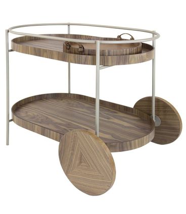 Carrinho Para Bar Niall Nogueira 90cm - 67709