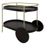 CarrinhoParaBarNiallPretoComEstruturaDourada90cm