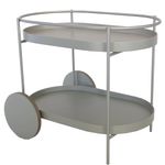 CarrinhoParaBarNiallAluminiumComRodasRecouroFendi90cm