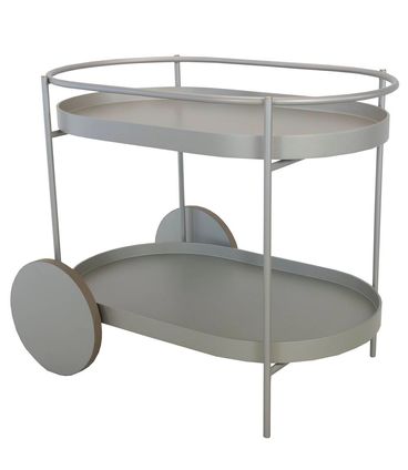 Carrinho Para Bar Niall Aluminium Com Rodas Recouro Fendi 90cm - 67717