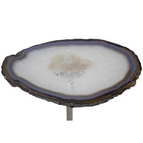 Mesa de Apoio Nala Pedra Natural Base Champagne 54cm - 67733