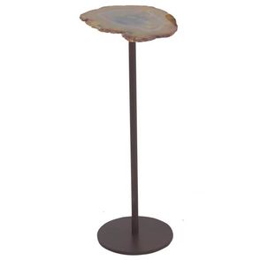 Mesa de Apoio Nala Pedra Natural Base Aco Corten 59cm - 67732