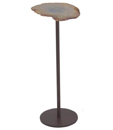 Mesa de Apoio Nala Pedra Natural Base Aco Corten 59cm - 67732