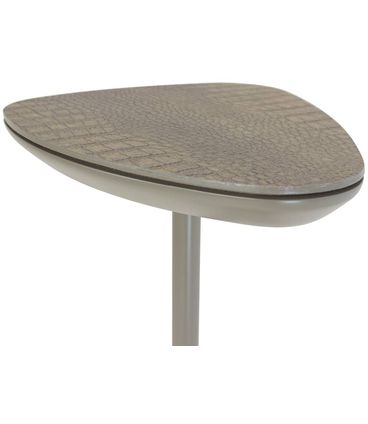 Mesa Apoio Elsinki Alta Recouro Croco Fendi Haste e Base Champagne 65cm - 67758