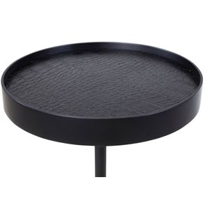 Mesa de Apoio Tokyo Alta Laca Preta Recouco Croco Preto Base Preta 60cm - 67764