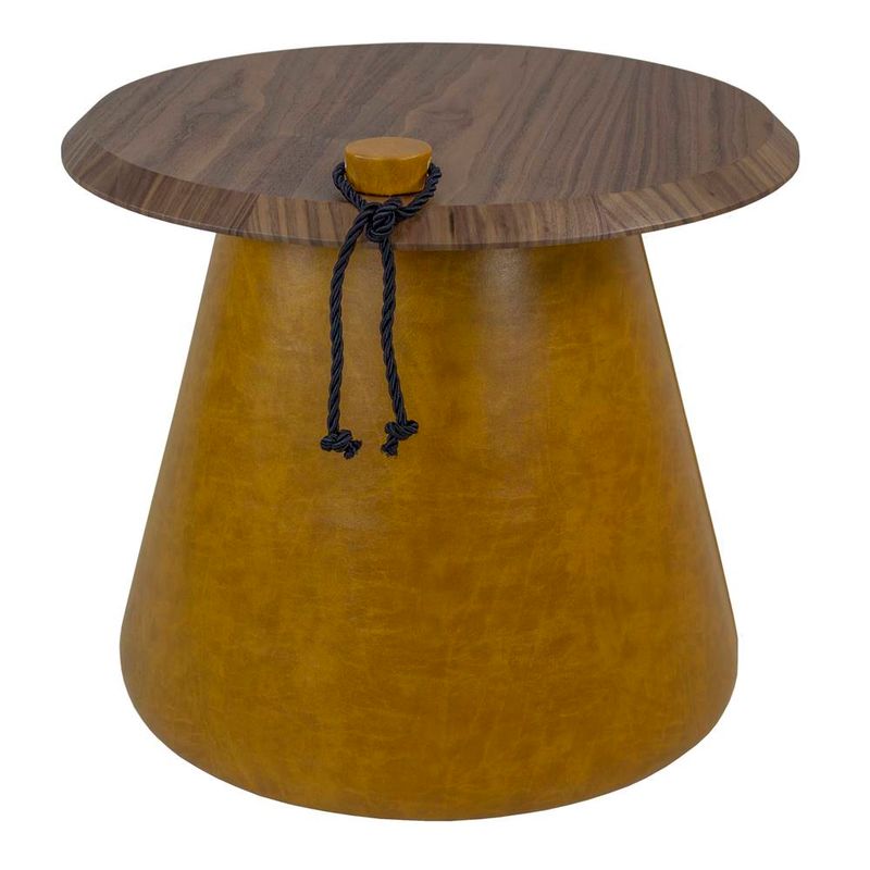 MesaLateralSidneyBaixaTampoNogueiraBasePUCarameloeCordaoPreto