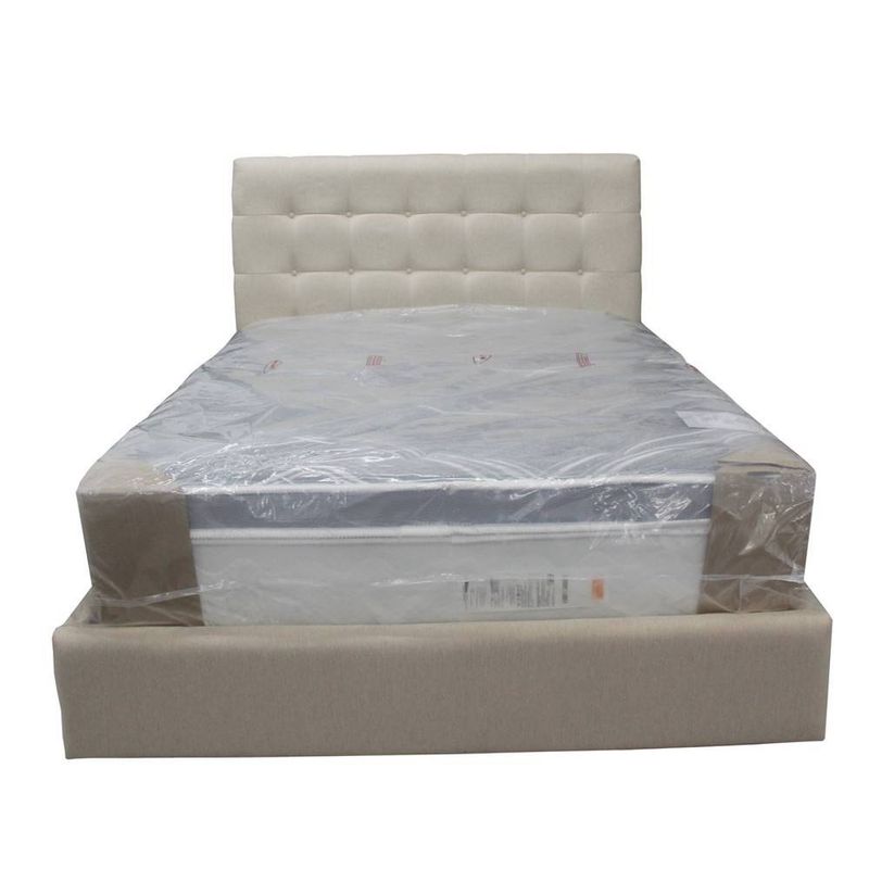 ConjuntoCamaOsloLinhoBegecomColchaoSunTechCasal138cm67323