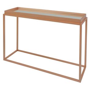 Mesa Lateral Loi Laca Cobre com Espelho e Base Cobre - 67792