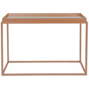 Mesa Lateral Loi Laca Cobre com Espelho e Base Cobre - 67792