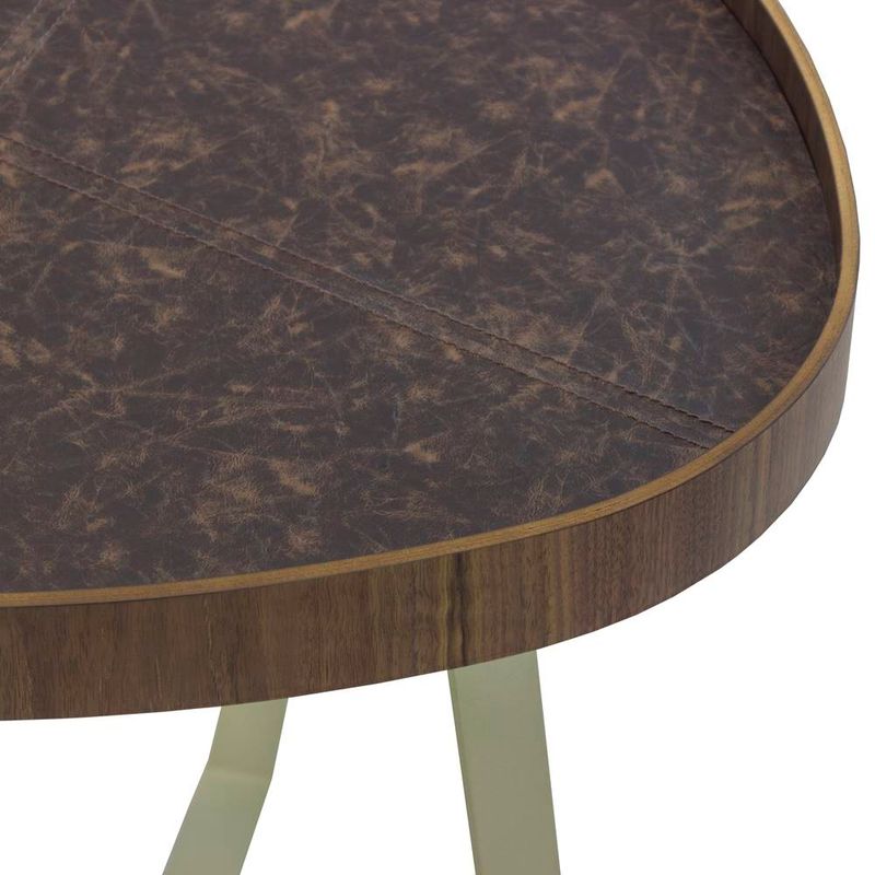 MesaLateralRoccoBaixaTampoNogueiraeCastanhoBaseDourada