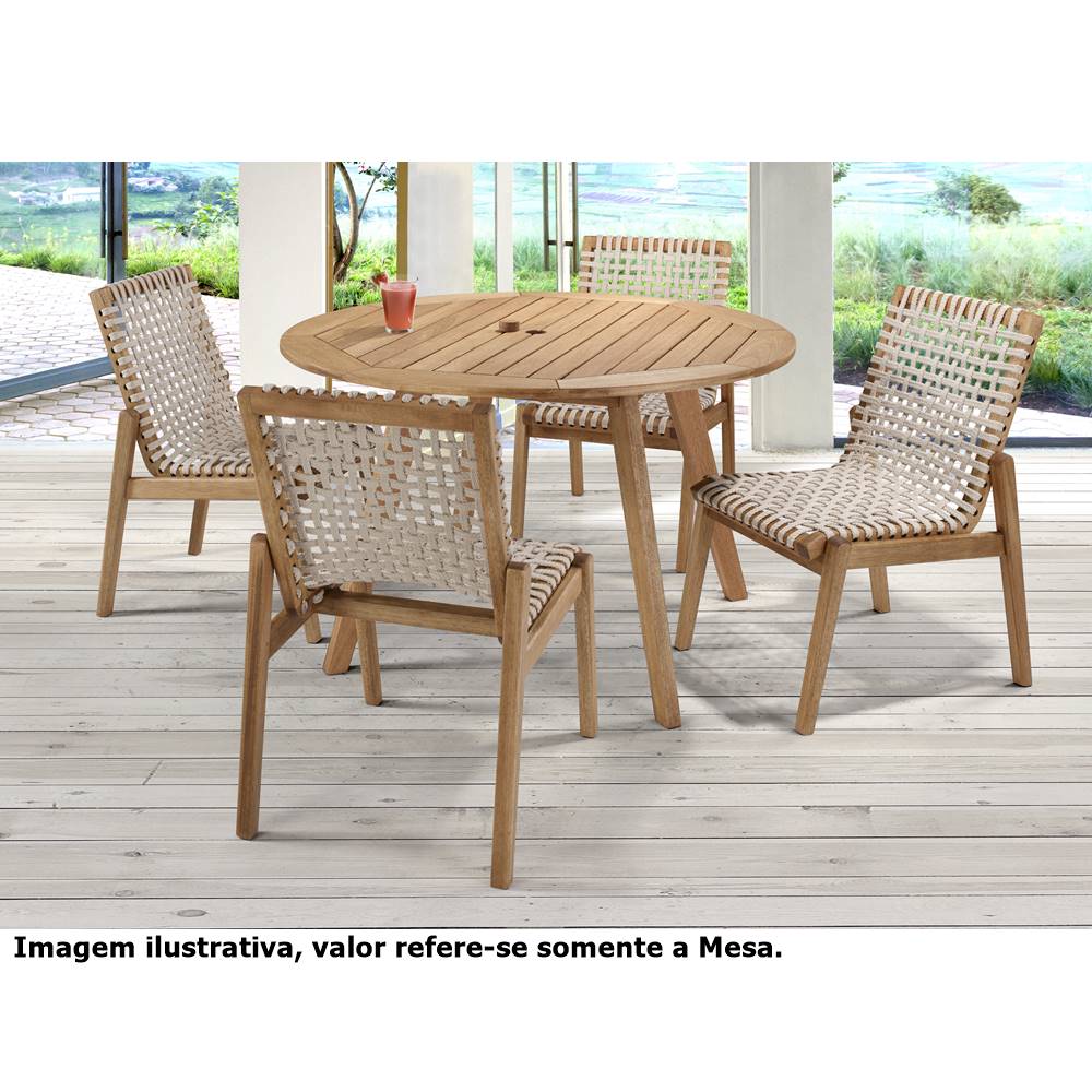 masa redonda tambau base e tampo em amdeira stain jatoba
