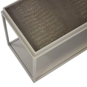 Sofá Table Lói Tampo Croco Fendi e Base Aluminium 188cm - 67840