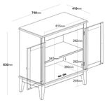 BuffetAntoine2PortasAzulPetroleo83cm
