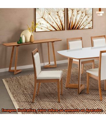 Aparador Sasha Tampo e Base Amêndoa 160CM - 67868