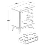 ComodaLuna4GavetasAmendoa73cm
