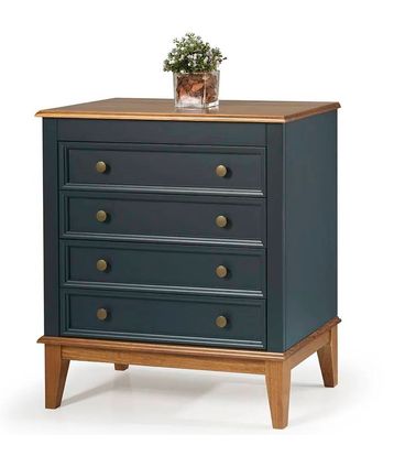 Cômoda Luna 4 Gavetas Azul Petróleo 73cm - 67883