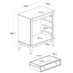 ComodaLuna4GavetasAzulPetroleo73cm