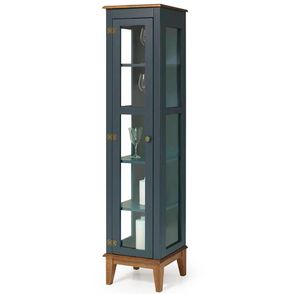 Cristaleira Remy 1 Porta de Vidro cor Azul Petróleo 43cm - 67886