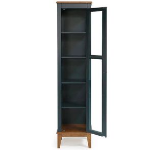 Cristaleira Remy 1 Porta de Vidro cor Azul Petróleo 43cm - 67886