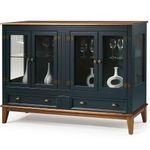 CristaleiraAgatha4Portase2GavetasCorAzulPetroleo150cm