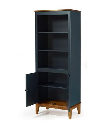 Estante England 2 Portas 2 Prateleiras cor Azul Petróleo 73cm - 67896