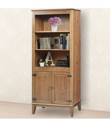 Estante England 2 Portas 2 Prateleiras cor Amêndoa 73cm - 67897