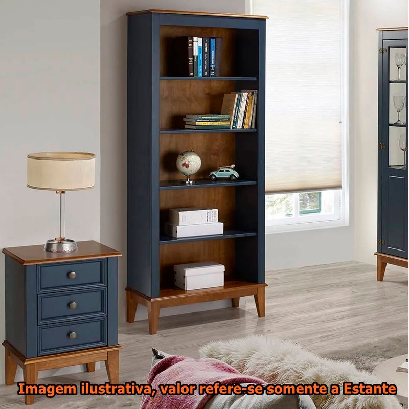 EstanteEngland4PrateleirascorAzulPetroleo73cm