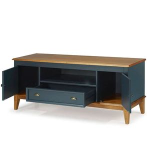Rack Nani 2 Portas e 1 Gaveta cor Azul Petróleo 150cm - 67904