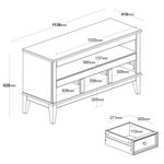 RackDetroit3GavetascorAmendoa114cm