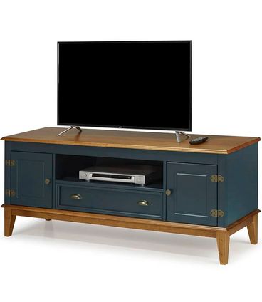 Rack Nani 2 Portas e 1 Gaveta cor Azul Petróleo 150cm - 67904