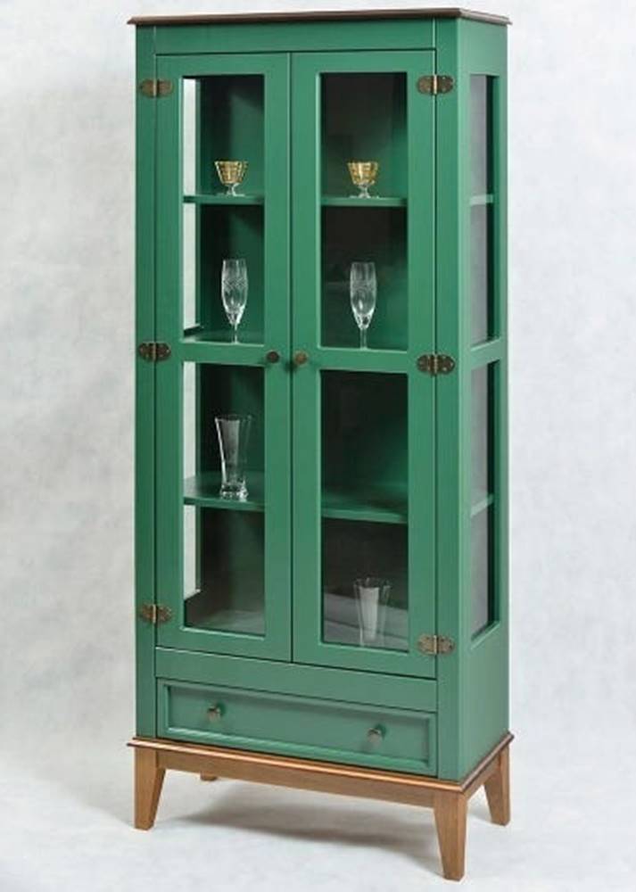 Cristaleira-Bia-2-Portas-e-1-Gaveta-Cor-Verde-73cm---66585-