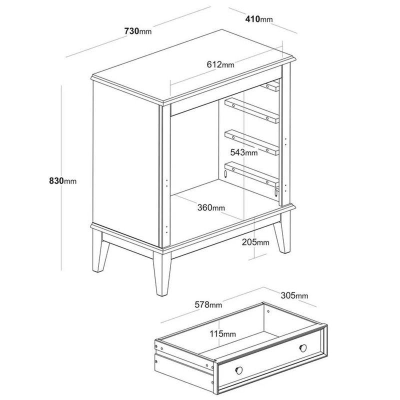 ComodaLuna4GavetasOffWhite73cm