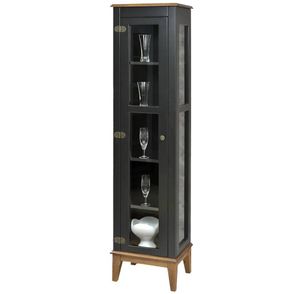 Cristaleira Remy 1 Porta de Vidro Cor Preta 43cm - 66586