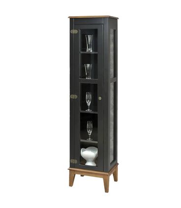 Cristaleira Remy 1 Porta de Vidro Cor Preta 43cm - 66586