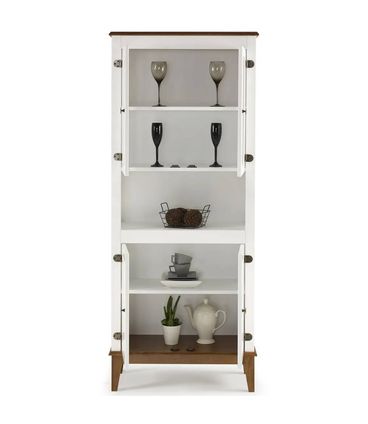 Cristaleira 4 Portas Malu Cor Branco 88cm - 66582