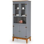 Cristaleira4PortasMaluCorCinza88cm