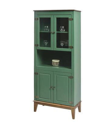 Cristaleira 4 Portas Malu Cor Verde 88cm - 66581