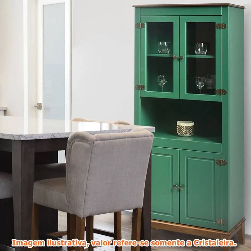 Cristaleira4PortasMaluCorVerde88cm