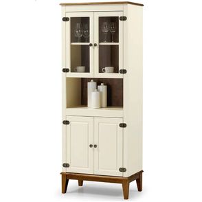 Cristaleira 4 Portas Malu Cor Off White 88cm - 66790