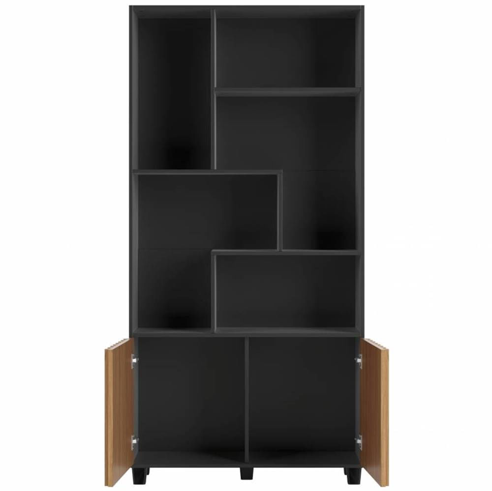 Estante-Ethan-Ripada-Preto-Fosco-e-Freijo-94cm---67978