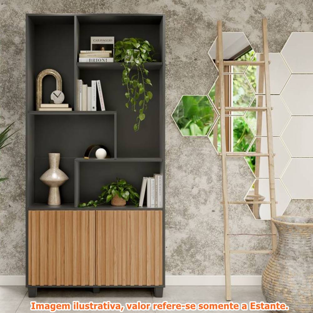 Estante-Ethan-Ripada-Preto-Fosco-e-Freijo-94cm---67978
