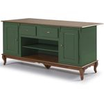 MesaIlhaFionaVerdeMusgo2Portas2Gavetas176cm