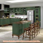 MesaIlhaFionaVerdeMusgo2Portas2Gavetas176cm