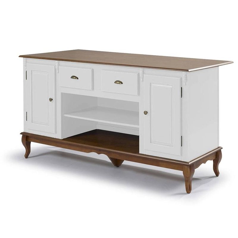 MesaIlhaFionaBranca2Portas2Gavetas176cm