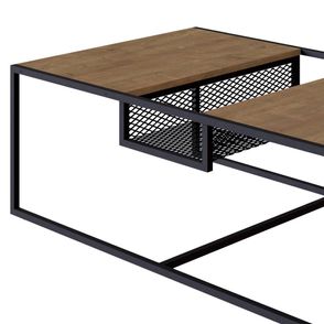 Mesa Centro Seult Tampo Vermont Nicho e Estrutura Aco 100cm - 68095