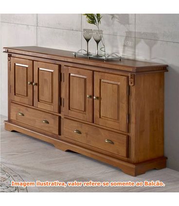 Balcão Unna 4 Portas 2 Gavetas Imbuia - 68124