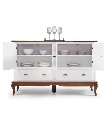 Balcão 4 Portas 2 Gavetas Paraty Branco 150cm - 68180