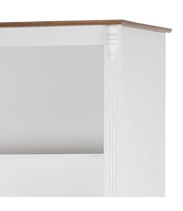 Estante Alanya 3 Prateleiras 1 Gaveta Branco e Imbuia 90cm - 68191