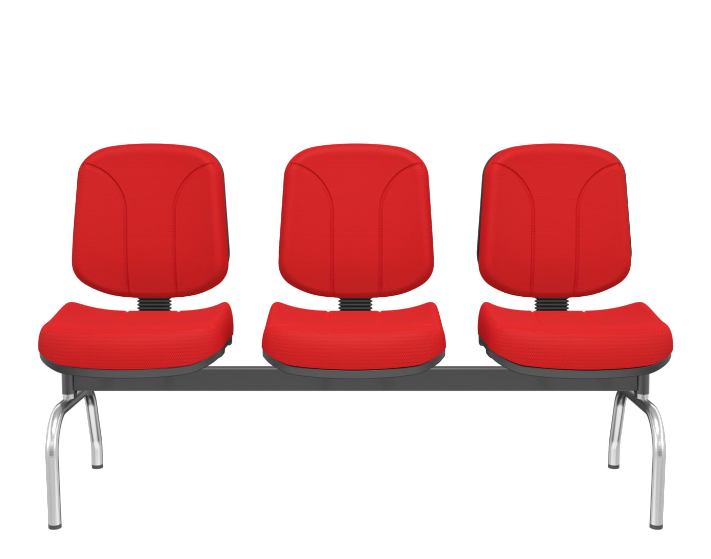 Cadeira-Longarina-Riade-Assento-e-Encosto-Cor-Vermelho-Base-Metal-Cromado-e-Preto---68243
