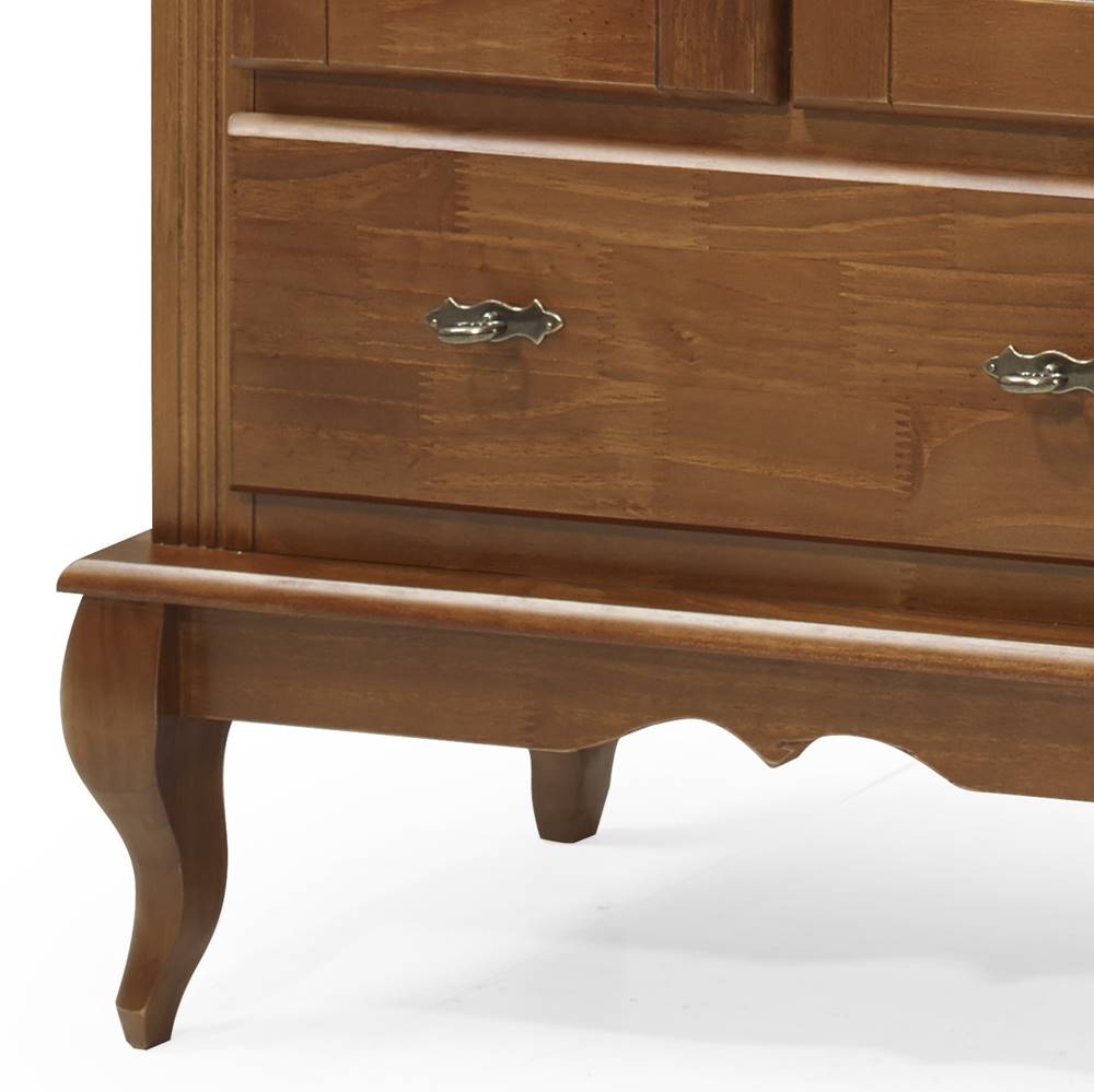 Cristaleira-Meg-2-Porta-3-Prateleiras-1-Gaveta-Lateral-de-Vidro-Imbuia-80cm